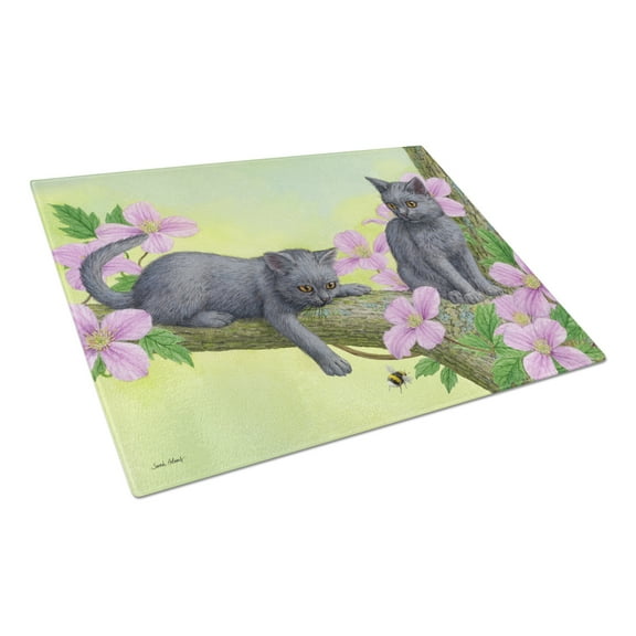 Chartruex Kittens Glass Cutting Board Large
