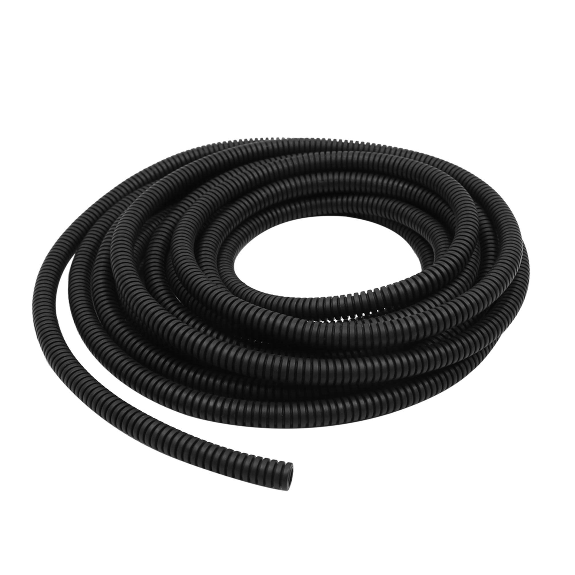 16.4ft Black Flexible Tube No PreSplit Loom Wire Conduit Sleeve Tubing