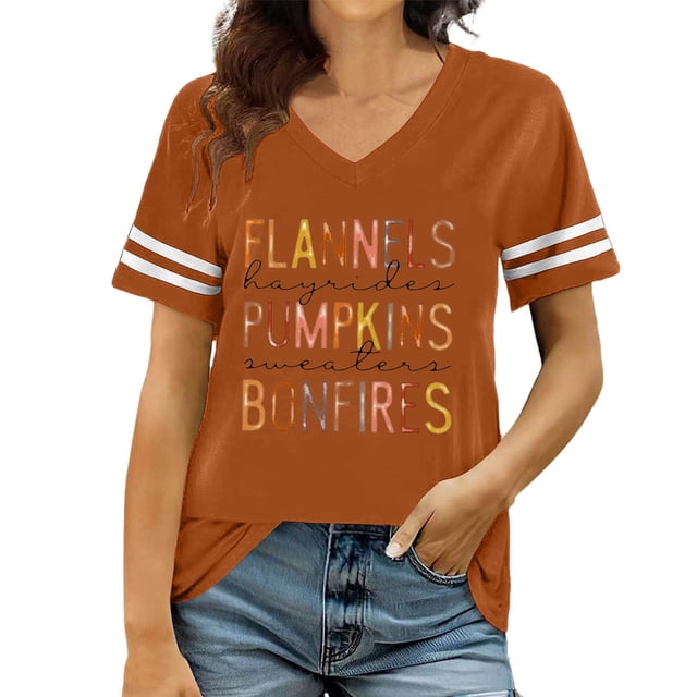 T-shirt Graphique d'Halloween pour Femme à Manches Longues, Col Rond Décontracté, Haut Tee d'Automne pour Tenue de Fête de Saison
