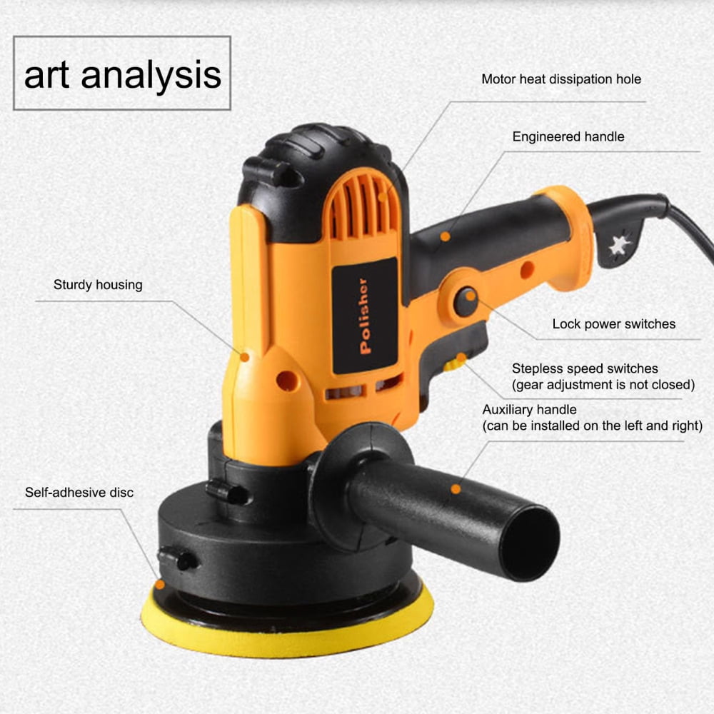 Ksruee Polisher For Car Detailing Car Buffers And Polishers 220V Body Repair Grinders Handle Buffing Machine Car Polishing Machine Multi-Purpose For Car