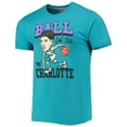 thumbnail image 2 of Men's Homage LaMelo Ball Heathered Teal Charlotte Hornets Caricature Tri-Blend T-Shirt, 2 of 3