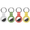 Compatible with AirTag Case Keychain Air Tag Case Holder Silicone AirTags Key Ring Cases Air Tags Key Chain Compatible with Apple AirTag GPS Item Finders Accessories 4 Pack