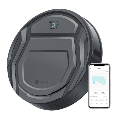 Lefant Robot Aspirador M210 Pro: Superfino, Potente succión, Puerto antienredos, Silencioso, 120 min de autonomía, Autocargable, Ideal para pelo de mascotas y suelos duros, Control por app y voz.