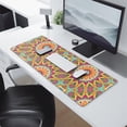 thumbnail image 2 of Mandala Mouse Mat: Add Charm to Your Office with Our Cute Design, Non-Slip Base, Waterproof & Stitched Edge Mousepad, Small Size 31.5x11.8 Inch, 2 of 7