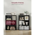 thumbnail image 4 of Custos Collection - 3-Tier Adjustable Bookcase, Open Compartment Storage Shelf, 9.4" D x 23.6" W x 32" H, for Living Room, Office, Dining Room, Space-Saving Design, Ebony Black, 4 of 10
