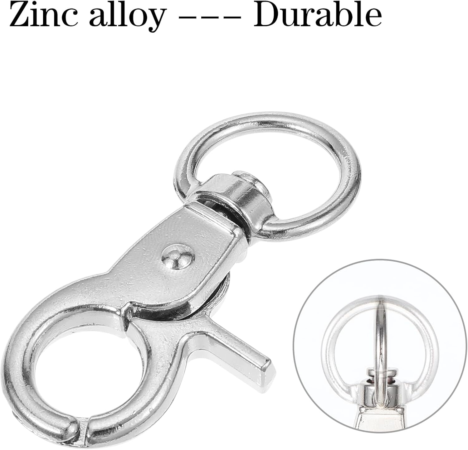 ABPETE 36-Pack Trigger Snap Hooks,Swivel Clips with Reinforced Spring, Zinc Alloy Lanyard Clips for Pet Leashes, Key Rings & Bird Cage Accessories