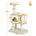 thumbnail image 2 of Gymax 46'' Modern Wooden Cat Tree with Platform & Washable Cushions for Cats & Kittens, 2 of 10