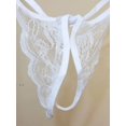 thumbnail image 3 of Tangas de encaje floral, bragas transparentes con entrepierna abierta y ribete festoneado, lencería y ropa interior sexy para mujer, 3 of 5