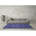 thumbnail image 3 of Ahgly Company Indoor Square Abstract Blue Modern Area Rugs, 5' Square, 3 of 4