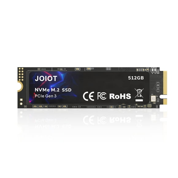JOIOT 512GB SSD NVMe M.2 Internal Solid State Drive w/V-NAND Technology, Storage and Memory Expansion for Gaming, Max Speed,Black