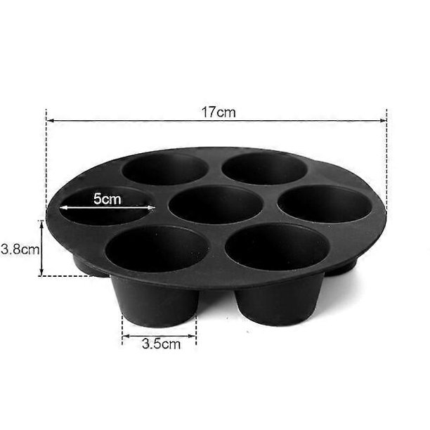 moldes para tartas de tamaño uniforme, accesorios para freidoras de aire, molde redondo para muffins, molde para horno microondas, molde para hornear, bandeja para hornear, molde para tartas, 7 pulg