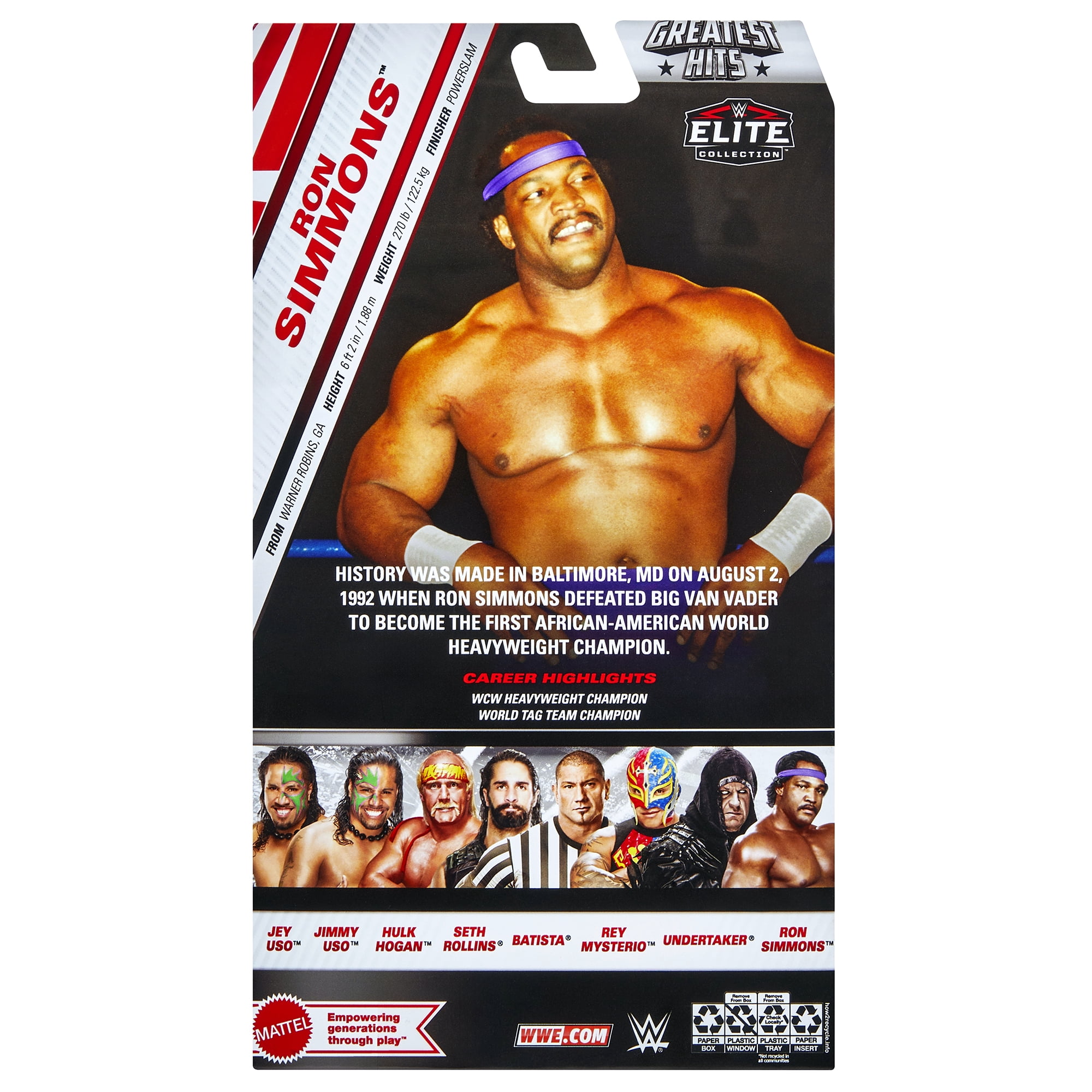 Ron Simmons - WWE Elite Greatest Hits 7 Mattel WWE Toy Wrestling Action Figure