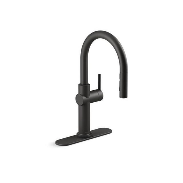 Kohler K-22972-BL Crue Primary Pulldown Kitchen Faucet, Matte Black