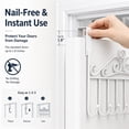 thumbnail image 3 of NOGIS over the Door Hook,over Door Coat Rack ,over Door Towel Rack,Door Hooks,Door Hanger Hook of Bathroom,Clothes ,Belt, Hat,Behind Back of Bathroom, Towel Hanger 7 Hooks ,White, 3 of 7