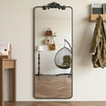 thumbnail image 6 of Antok Vintage 58" x 18" Full-Length Mirror with Carved Metal Frame, Baroque-Style Floor Mirror for Living Room, Bedroom, Entryway or Hallway, Luxury Gold, 6 of 9