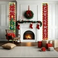 thumbnail image 4 of Merry Christmas Door Banner with String Lights, Porch Signs Welcome Banner, Hanging Decor Yard Sign for Front Door Wall Cover Party Supplies Outdoor Indoor,71X12In(A), 4 of 6