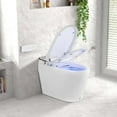 thumbnail image 2 of Costway Smart Toilet Elongated Bidet Toilet with Adjustable Heated Seat & Dryer Night Light 1000 Gram MaP Flushing Score, 2 of 11