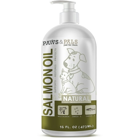 Paws & Pals Pure Wild Alaskan Salmon Oil for Dog Pets Omega 3 Natural Food Diet (Best Oil Supplement For Dogs)