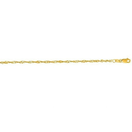 Royal Chain SING035-24 24 in. 14K Yellow Gold Singapore Chain with Lobster Clasp