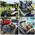 thumbnail image 6 of Golf Cart Seat Covers for 2 Seater,Gold Black Building Microfiber Cart Seat Towel Blanket,Modern Chic City Oil Painting Absorbent Breathable Non Slip Bench Seats Protector for Golf Course 51"x31", 6 of 9