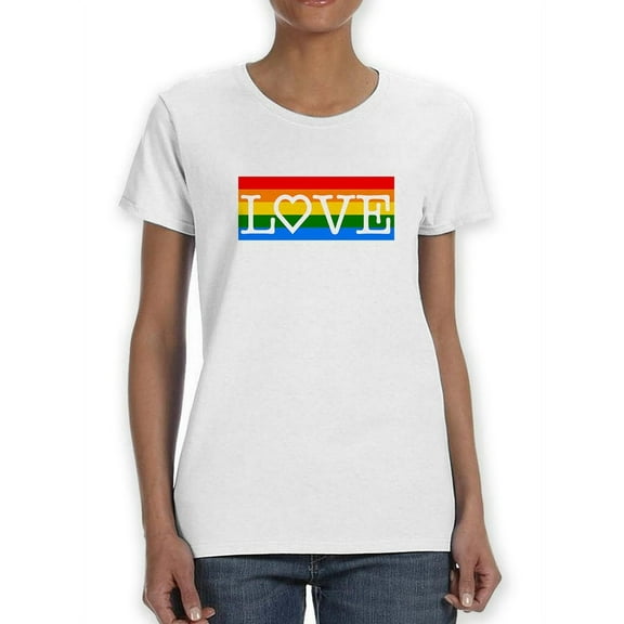 Love Lgbt Flag Simple Women T-Shirt, Female x-Large