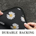 thumbnail image 6 of Black Daisy Flower White Blooms Pattern Door Rugs,Washable Non Slip Door Mats Indoor,Decorative Door Mats,Entry Mat Indoor for Entrance,Bedroom,Kitchen,Bathroom,30"x17", 6 of 6