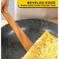 thumbnail image 2 of 2 Pcs Teak Wood Spatula Set 12 Inch Kitchen Turner Spatula Best Wooden Utensils for Cooking Spatula Egg Flipper Spatula Non Stick Kitchen Utensil Flat Scraper Spatula Mixing Baking Spatula, 2 of 7
