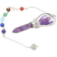thumbnail image 1 of Pendentif Améthyste Chakra Dowsing Pendule Pierre Améthyste Ange Sceptre de Guérison Wicca, Améthyste Violette, 1 of 7