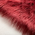 thumbnail image 3 of Phantoscope Ultra Soft Faux Sheepskin Red Runner Rug, 2 x 6 Feet, Anti-Skid Bottom, 3 of 3