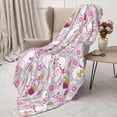 thumbnail image 3 of Sikiie Easter Rabbit Cozy Flannel Fleece Throw Blanket: Lightweight & Thick for All Seasons - Perfect for Women, Men, & Kids"50"x40", 3 of 6