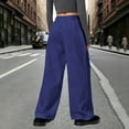 thumbnail image 5 of Stamzod Baggy Sweatpants for Women Solid Color Casual Baggy Pants with Pockets Workout Palazzo Pants for Women Blue S, 5 of 7