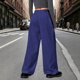 thumbnail image 4 of Pincandy Women's Fashion Casual Solid Color Ruched Elastic Waist Pants - Loose Fit for Outdoor Activities, 4 of 6