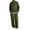Army Green, variant on Man'S Collared Long Sleeve Top and Wide Leg Pants Two Piece Outfit Green XXL