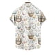 thumbnail image 5 of Blusa y camisa de manga corta con cuello vuelto para hombre, blusa informal de moda con cuello vuelto, blusa estampada de manga corta con botones, blusa de poliéster para hombre, 5 of 5