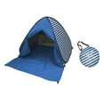 thumbnail image 2 of Tienda de campaña para la playa, con protección solar con 6 estacas para tienda de campaña, tienda de campaña para el sol Rayas Azul Profundo L kusrkot Tienda de playa, 2 of 8