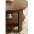 thumbnail image 4 of Kate and Laurel Foxford Transitional Tiered Round Coffee Table for Living Room Decor, 34x34x17, Walnut Brown, 4 of 10