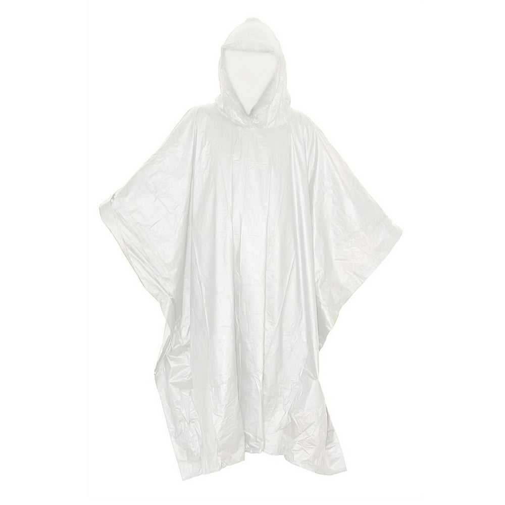 ASR Outdoor ASR Outdoor Emergency Poncho Clear Polyethylene Rain Gear