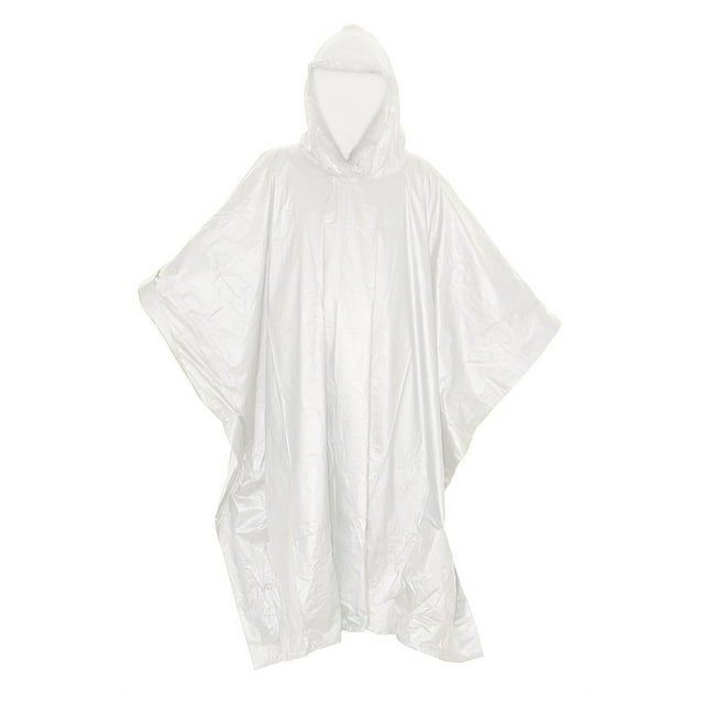 (4 Pack) Poncho de Pluie Transparent ASR Outdoor avec Capuche pour Équipement de Camping de Survie d'Urgence