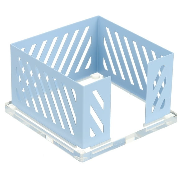 Sticky Note Holder, 4x4" Metal Note Dispenser for Classroom Home Office Desk Organizers Accessories Supplies, Blue