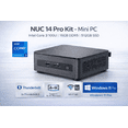 thumbnail image 2 of Intel NUC 14 Pro Mini PC Kit, Intel Core 3 100U, 16GB DDR5 RAM, 512GB SSD, Wi-Fi 6E, Thunderbolt 4, Dual HDMI, Windows 11 Pro, Compact Business Desktop, 2 of 8