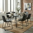 thumbnail image 3 of Cortesi Home Casablanca Dining Chair in Chalkboard Black Faux Leather (Set of 2), 3 of 7