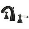 thumbnail image 4 of Widespread Bathroom Faucet with Double Porcelain Lever Handles, Polished Chrome, 4 of 5
