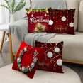 thumbnail image 4 of Fundas de almohada de Navidad para sofá, decoración del hogar, corona de Adviento, adorno de bolas, regalos de Navidad, 40/45/50cm, 4 of 4