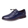 thumbnail image 1 of Zapatos de cuero para hombre de talla grande, zapatos de punta redonda para hombre, zapatos casuales y cómodos para hombre, 1 of 6