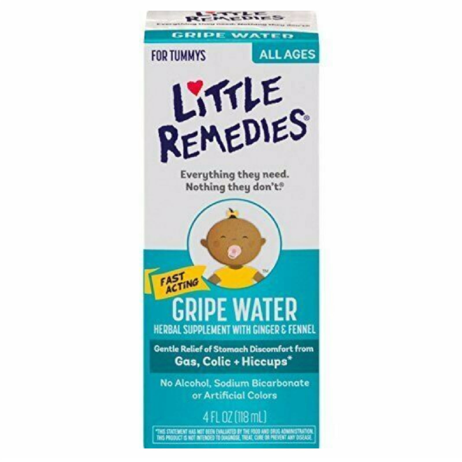Little Remedies Gripe Water, Colic & Gas Relief, Safe for Newborns, 4 fl oz