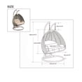 thumbnail image 2 of Island Gale Luxury Comfort 2 Person Outdoor, Patio, Hanging Wicker Swing Chair (X Large, Charcoal Wicker w Charcoal Cushion) Frame Color: Bronze or Black Pending Availability., 2 of 7