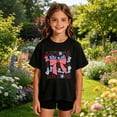 thumbnail image 2 of Jamsmile Toddler Girls Tshirts Summer Playful Bwoknot Print T Shirt Soft Short Sleeve Graphic Cute Little Girls T-Shirts Tops, 2 of 4