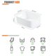 thumbnail image 4 of Linterna LED 10000 lúmenes, 5000 mAh USB recargable 26650 batería incluida, 191 modos de luz, zoom, largo tiempo de trabajo linterna táctica de mano para camping, senderismo, caza, emergencia, 4 of 7
