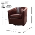 thumbnail image 2 of Hayden Swivel Bonded Leather Tub Chair, Multiple Colors, 2 of 2