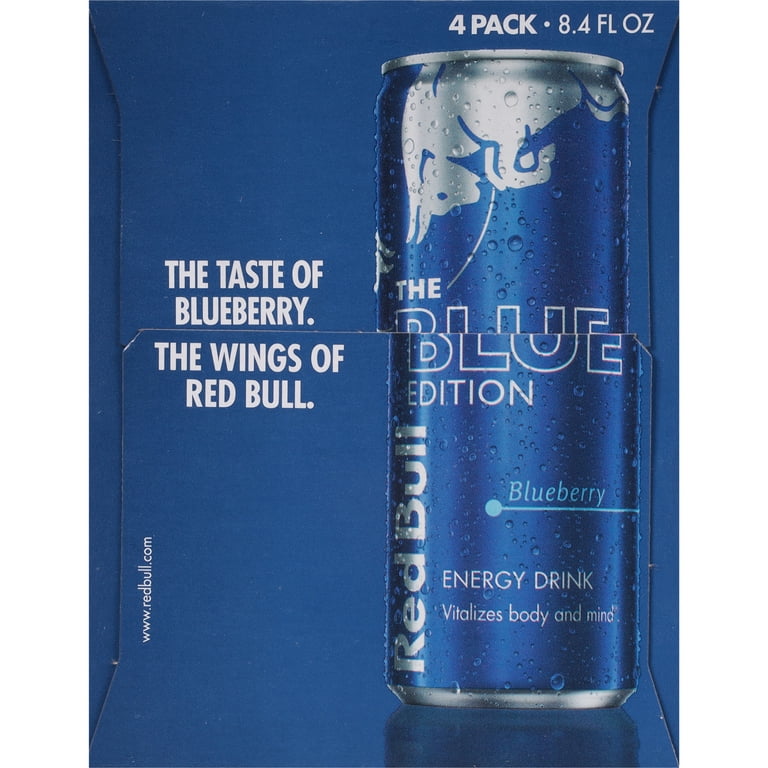 Red Bull Blue Edition Energy Drink, Blueberry, 80mg Caffeine, 8.4